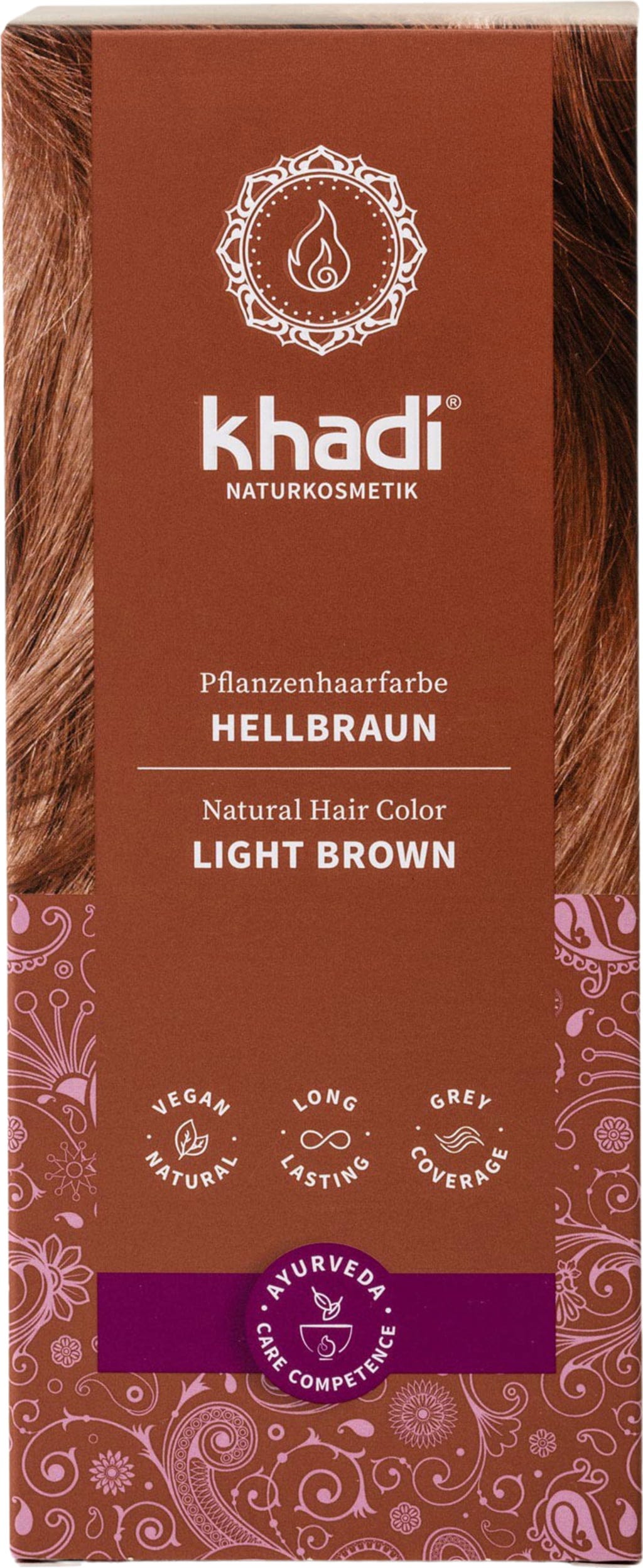 Khadi®  Pflanzenhaarfarbe Hellbraun, 100 g