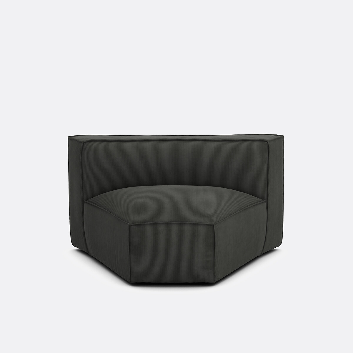 LA REDOUTE INTERIEURS<br>Canto modular aberto, veludo cotelê Seven