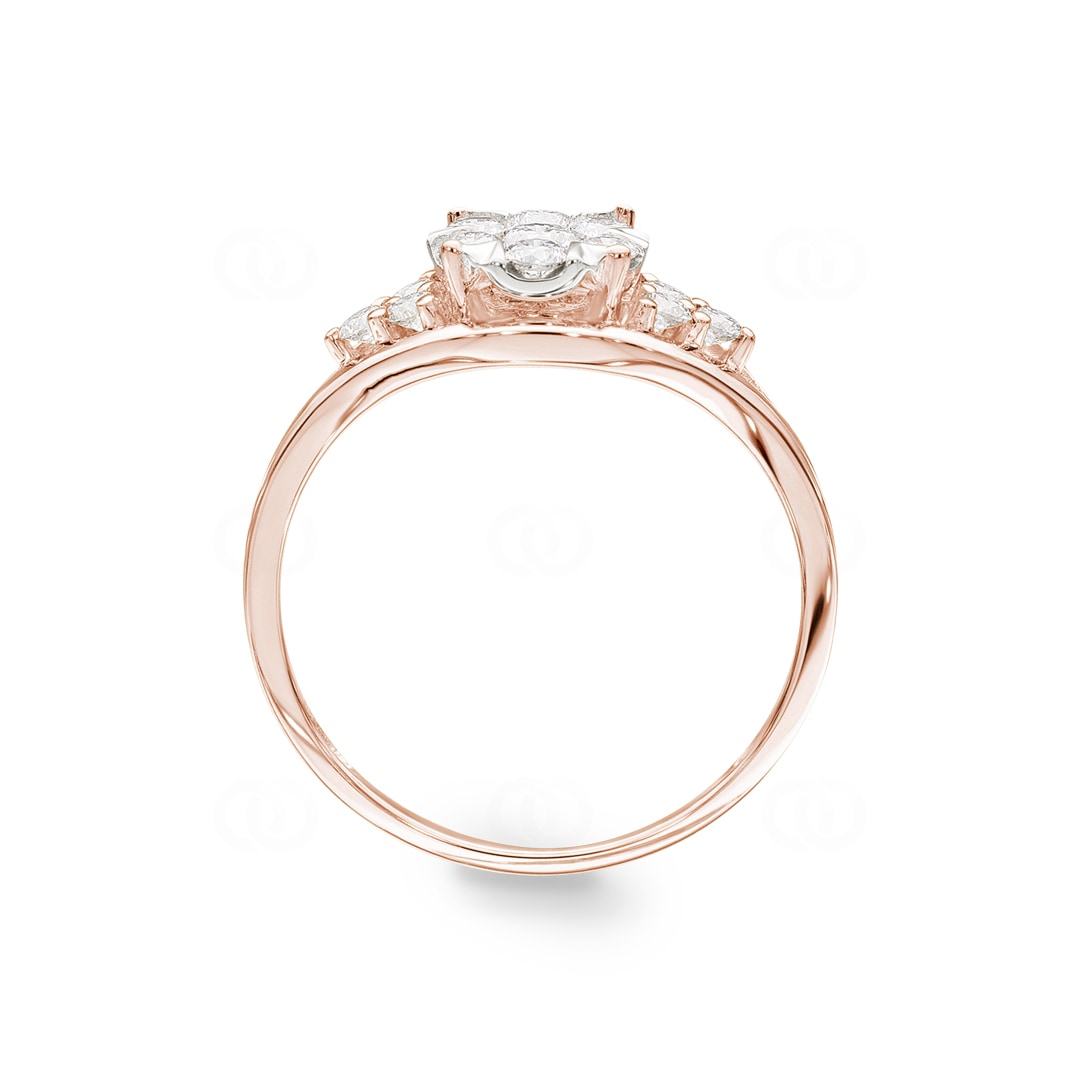0.49 Karat Diamantring 750/18 K Roségold