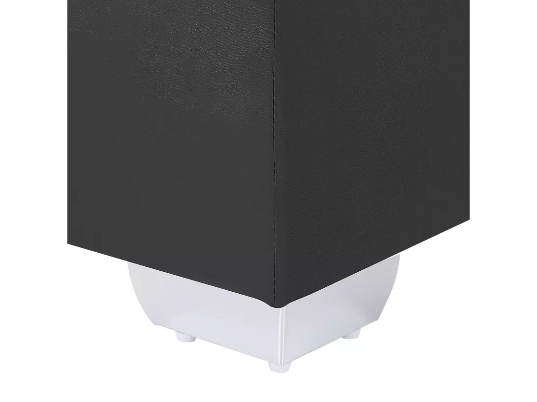 Lit Boxspring Cuir PU PRESIDENT 160 x 200 cm Noir