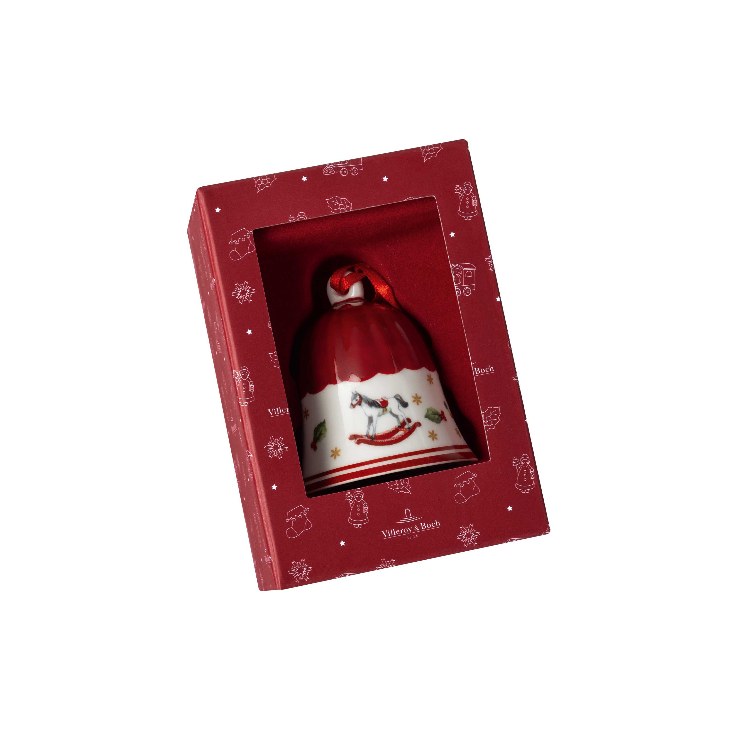 Toy's Delight Christmas ornaments Red, 2.2'' x 2.2'' x 2.6'', Premium Porcelain