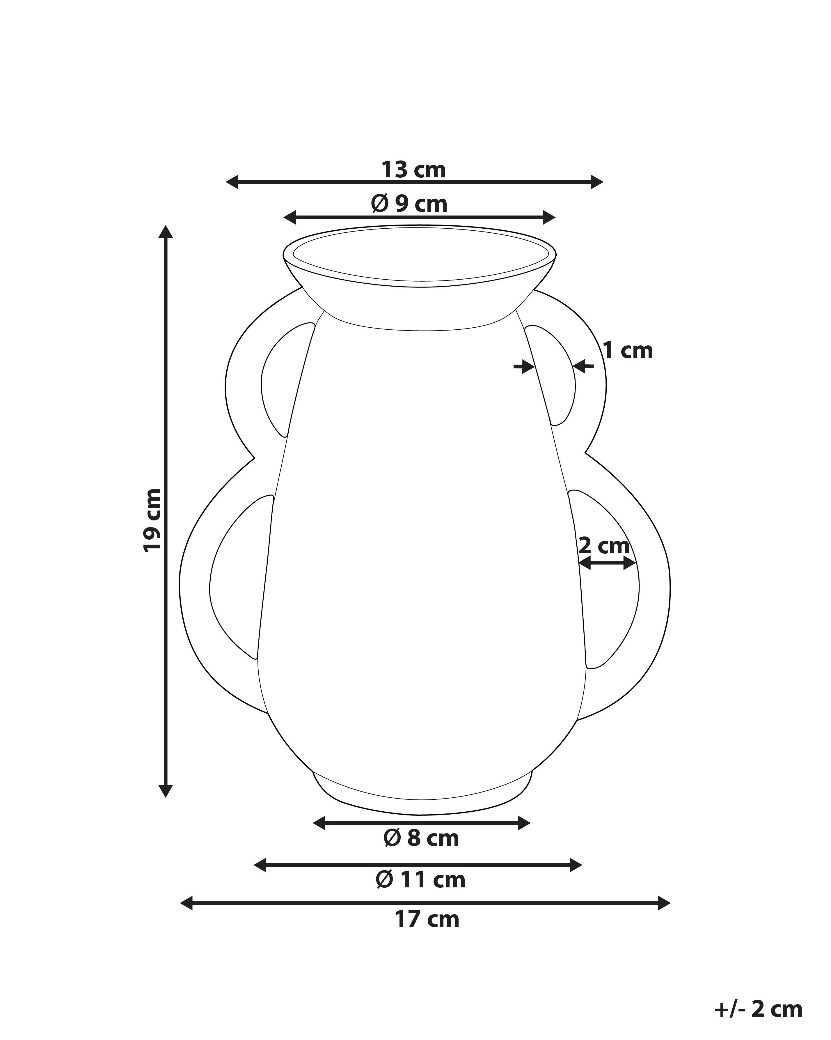 Bloemenvaas KOROPI Keramiek 19 cm Wit