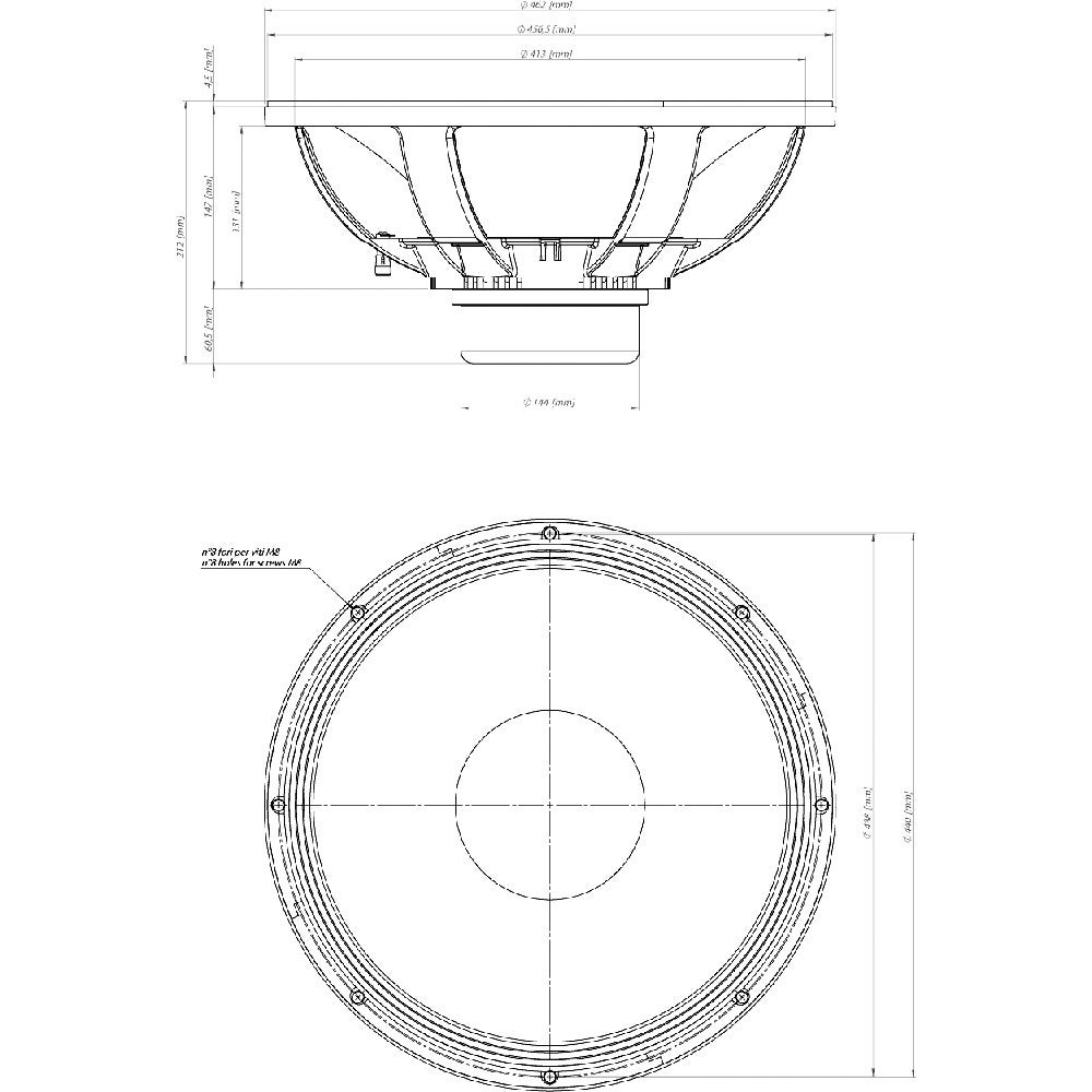 18 Sound 18NLW9400 18 inch woofer 1200W 8 Ohm