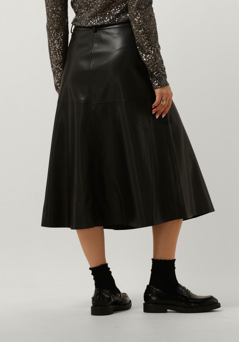 zwarte bruuns bazaar midirok vegani imma skirt