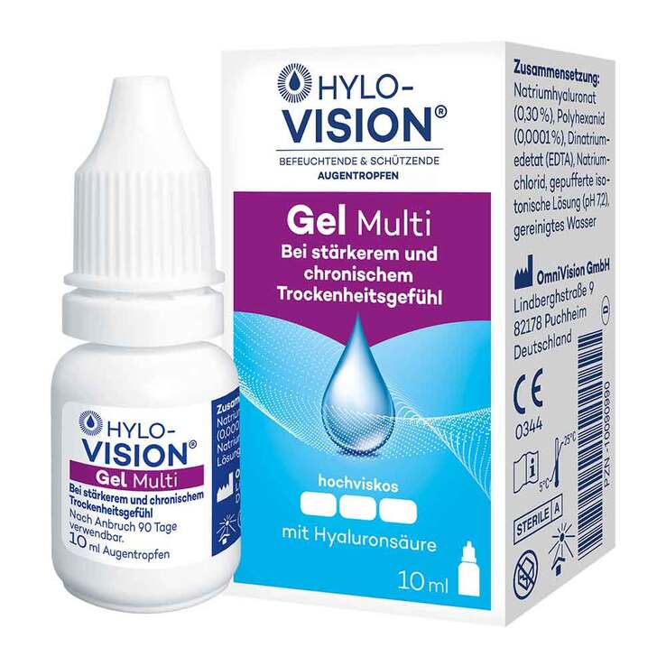 HYLO-VISION Gel Multi Augentropfen, 10 ml