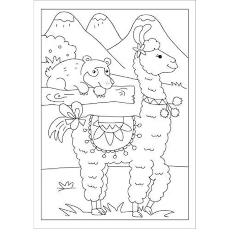 Tessloff Mein bunter Glitzerzauber-Malblock. Lamas