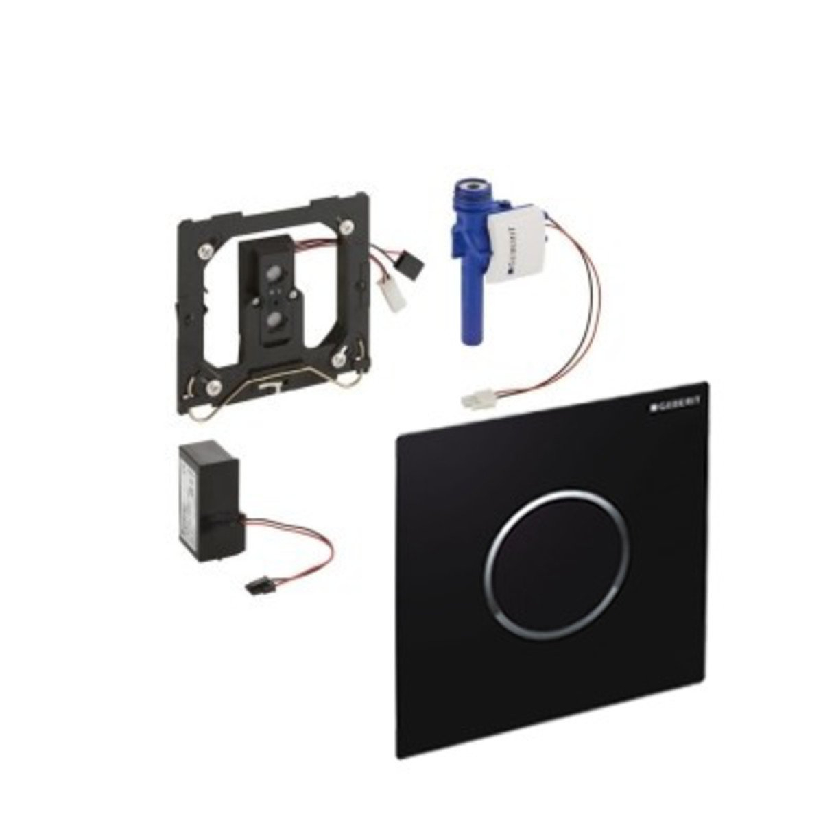 Geberit type 10 urinoir bedieningsplaat 230V zwart/glans chroom