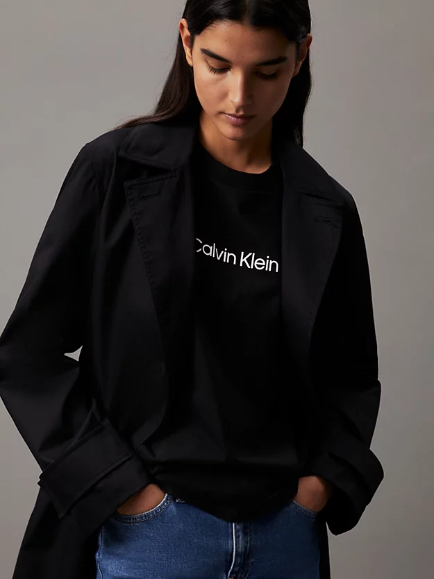 Camiseta de algodão com logotipo