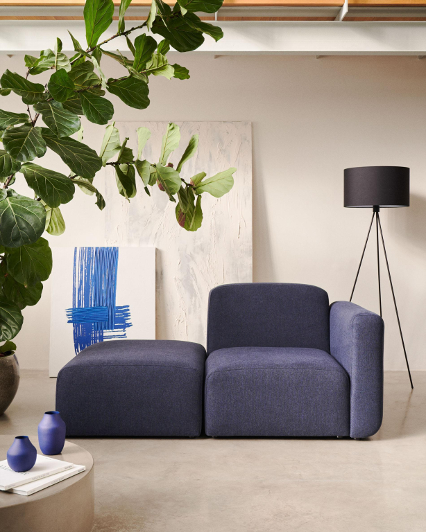 Kave Home Neom footrest 75x64 Blauw