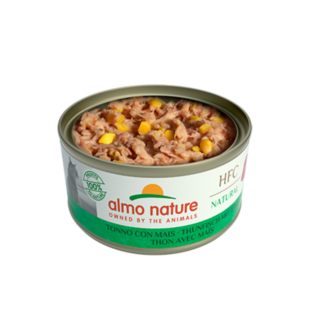Almo Nature HFC Natural Kattenvoer Nat Blikje Tonijn & Mais70 gr