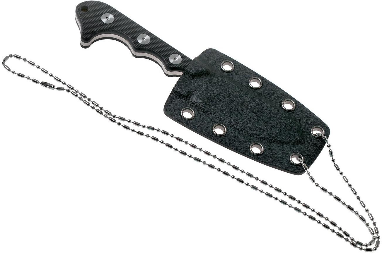 QSP Knife Neckmuk QS125-A Black G10 nekmes