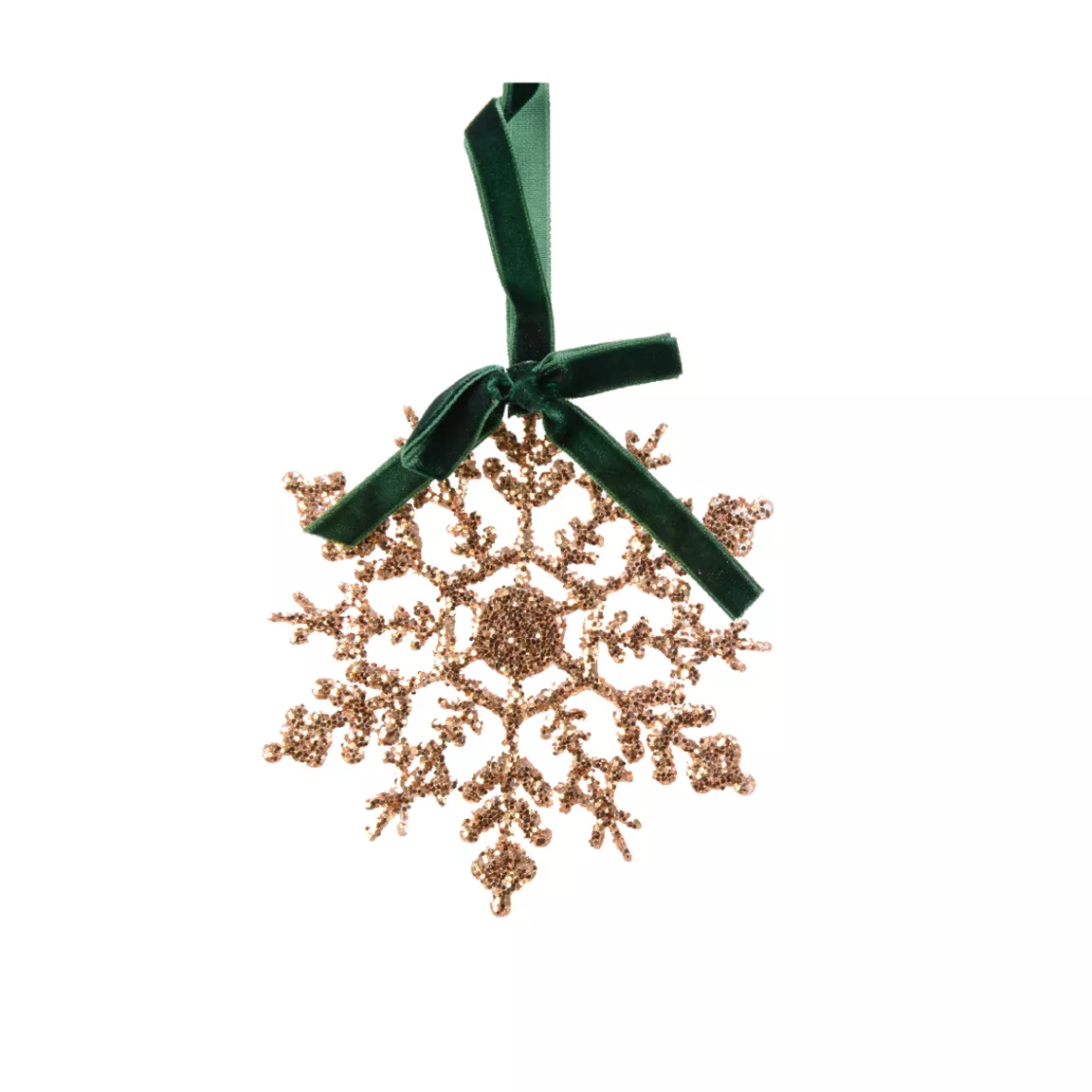 Flocon de neige (D9 cm) Nœud précieux Vert