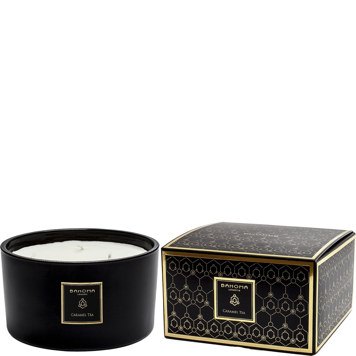 Bougie parfumée 3 mèches - Caramel Tea - 400 g