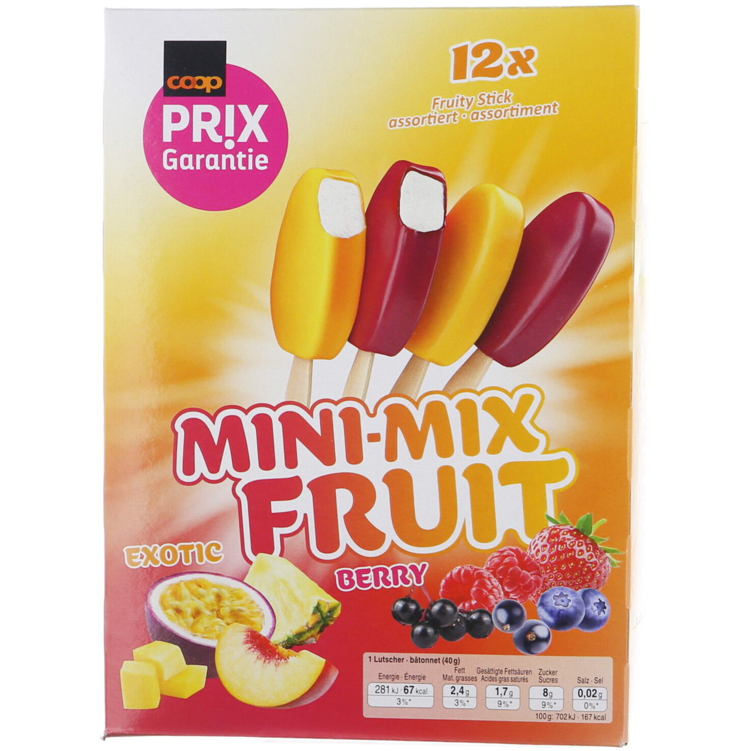 Prix Garantie Fruity Sticks 12x50ml