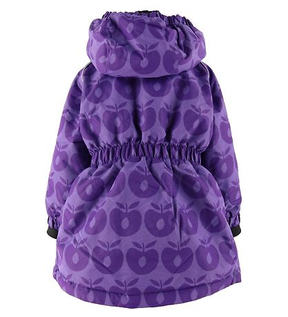 Småfolk Winterjacke - Purple Heart m. Äpfel