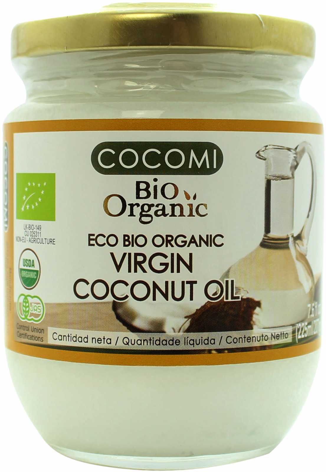 Óleo de Coco Virgem Orgânico Coomi 225ml