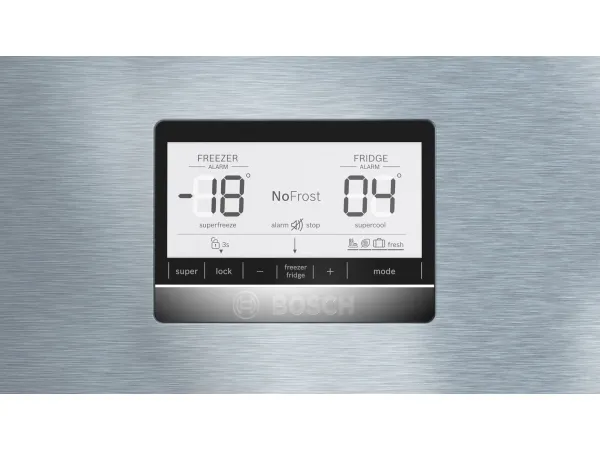 Bosch Serie | 6 KGN86AIDR - Køleskab/fryser - bund-fryser - bredde: 86 cm - dybde: 81 cm - højde: 186 cm - 631 liter - Klasse D - inox-easyclean