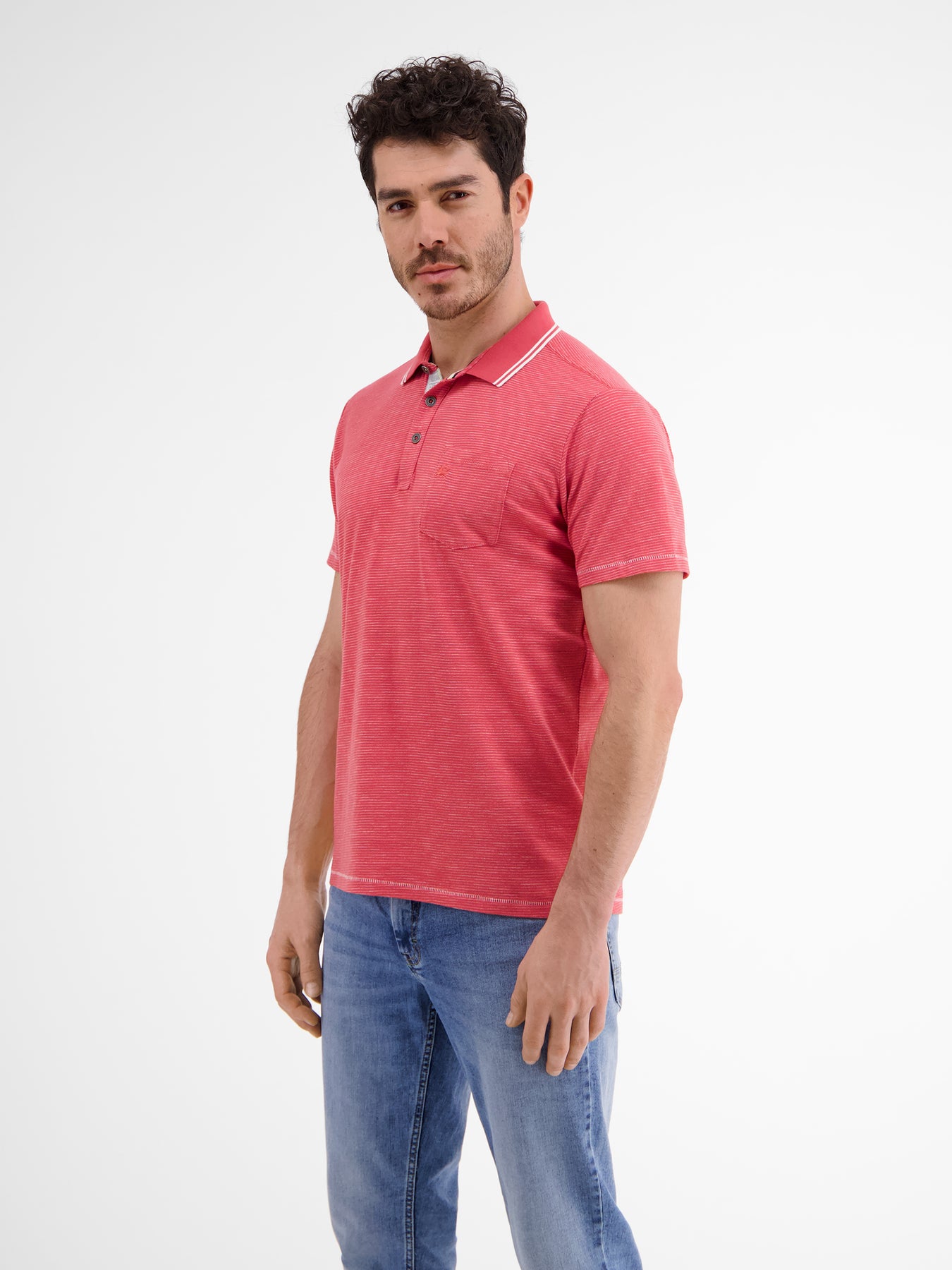 Poloshirt mit Finelinerstreifen