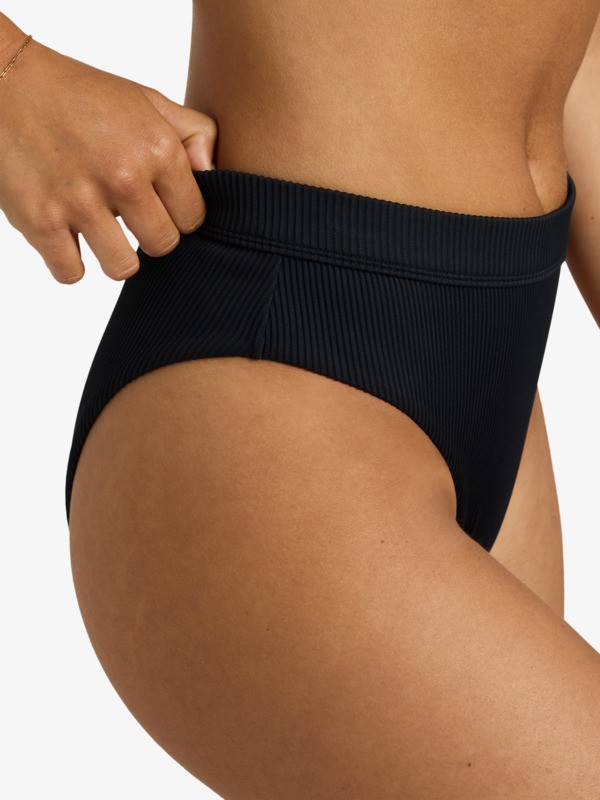 Roxy Love Classic High Leg Bas de bikini taille haute Noir Femme