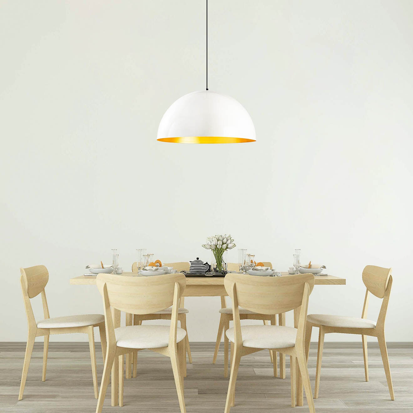 Opviq Suspension Berceste  blanche - 60x60x126 cm