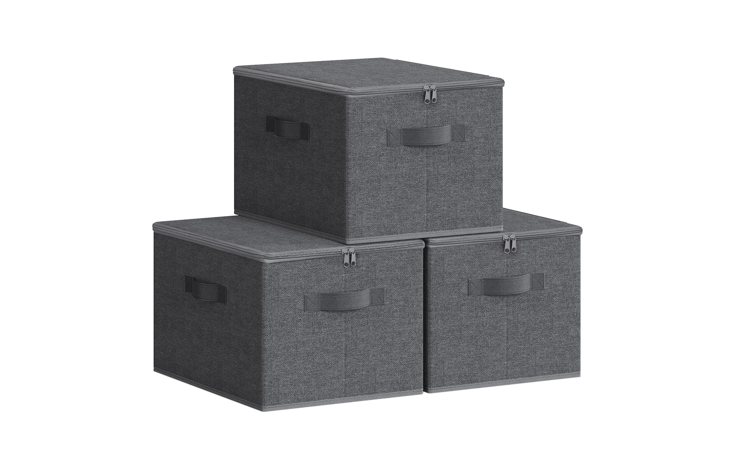 SONGMICS Aufbewahrungsbox »3 Stück, Grau«