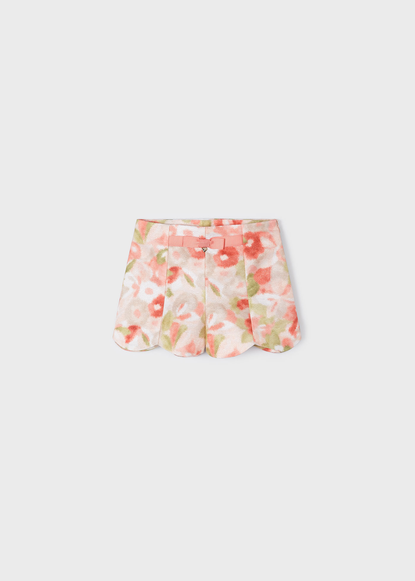 Shorts ondulados com estampa nude para meninas