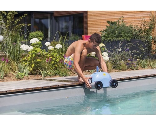 Planet Pool Orca 50CL zwembadstofzuiger voor vloergebruik, op batterijen, automatisch, kunststof, blauw