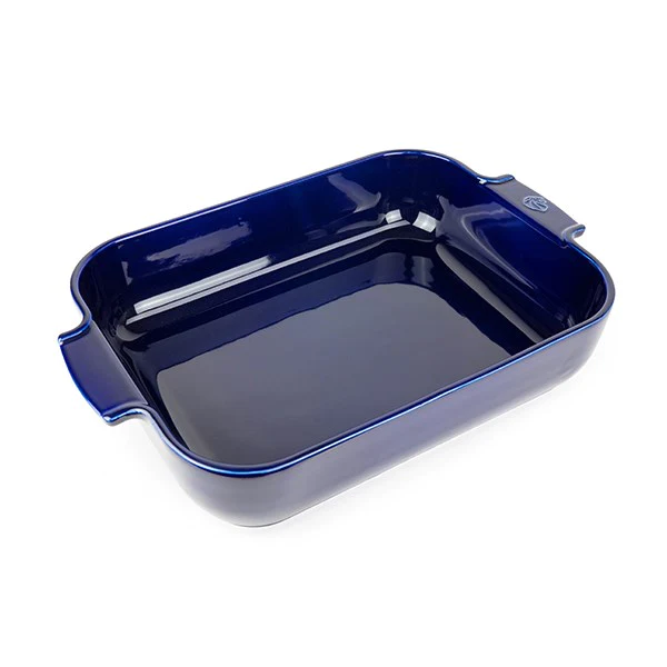 Plat four rectangulaire bleu céramique 40 cm Peugeot
