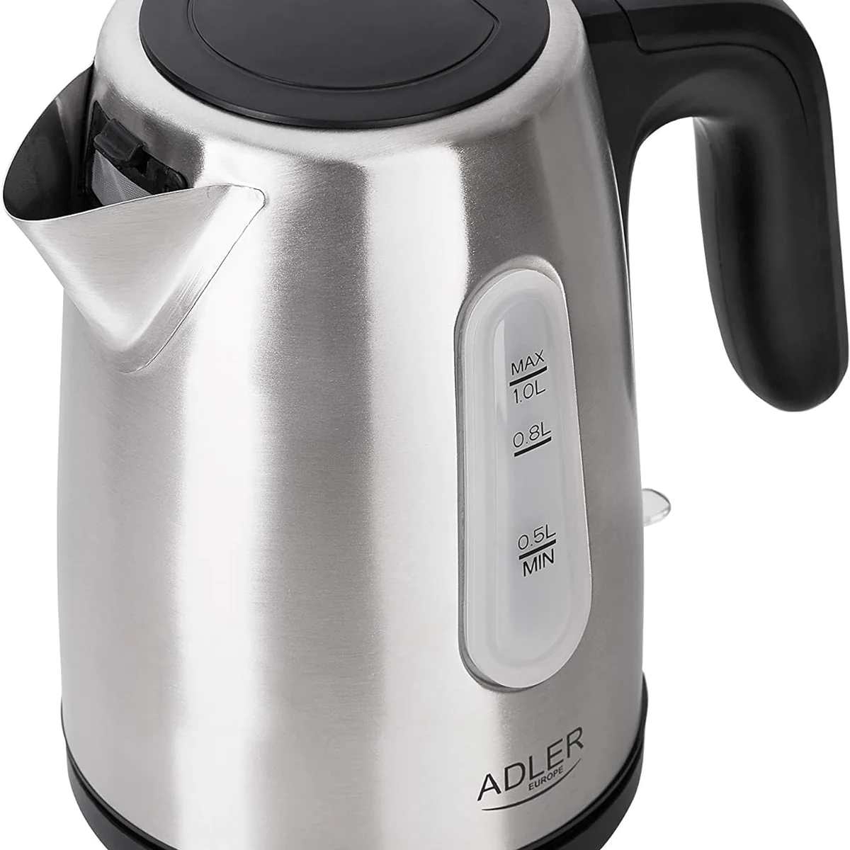 bouilloire électrique de 1L 1630W gris noir Adler