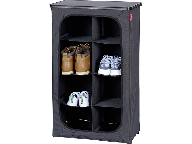 Isabella Campingschrank Schuhschrank anthrazit 85 cm x 50 c Faltbarer Schuh-Organizer für Ausflüge