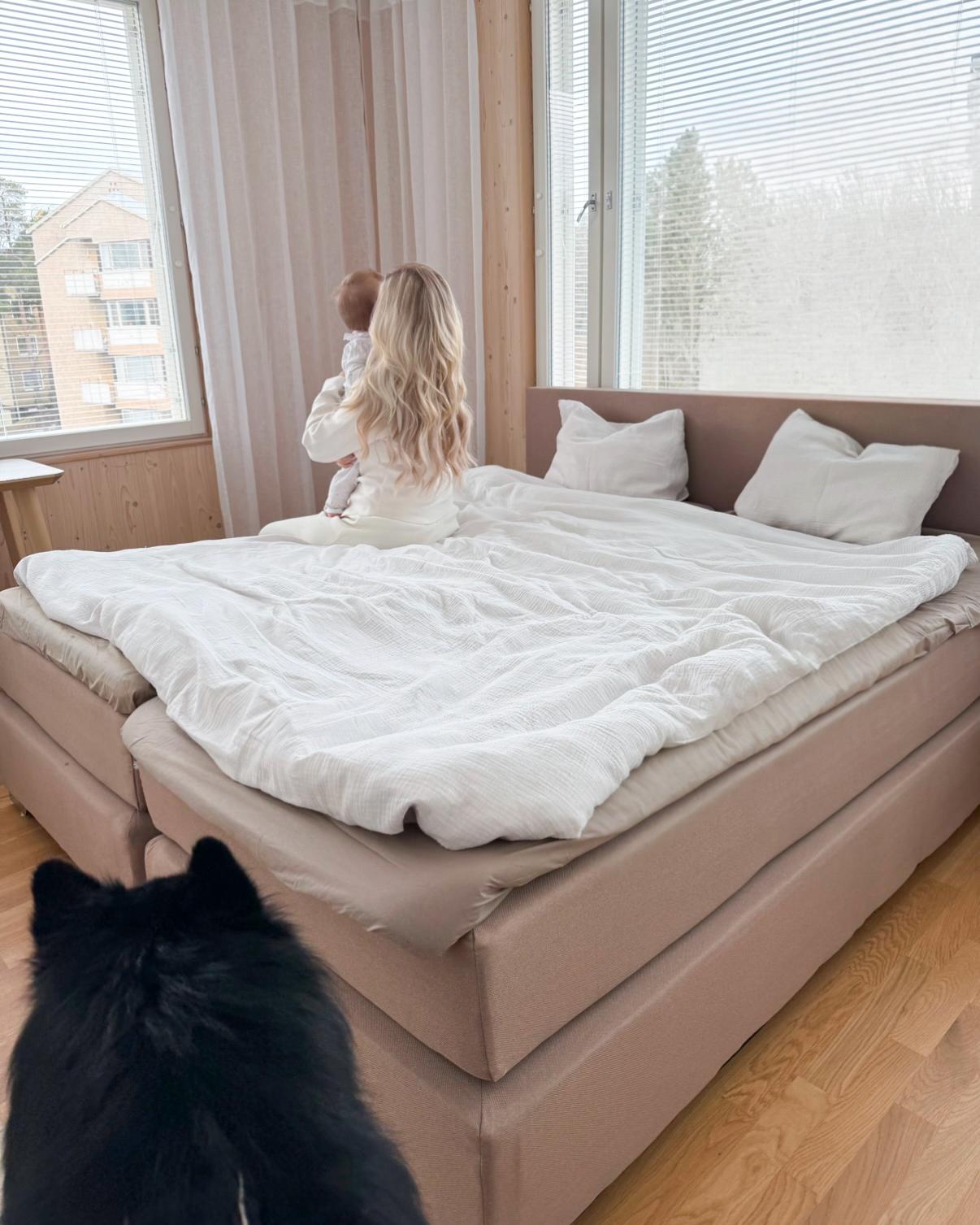 Boxspring Stof PRESIDENT 180 x 200 cm Beige