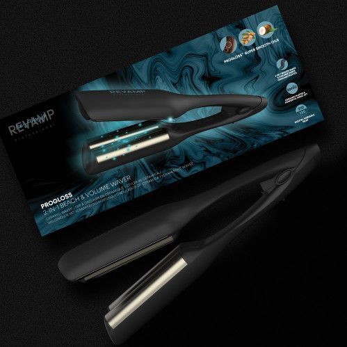 Revamp - Progloss 2 in 1 Wafeltang - Golvenkrultang - Keramische Platen - Inclusief Hittebestendige Mat