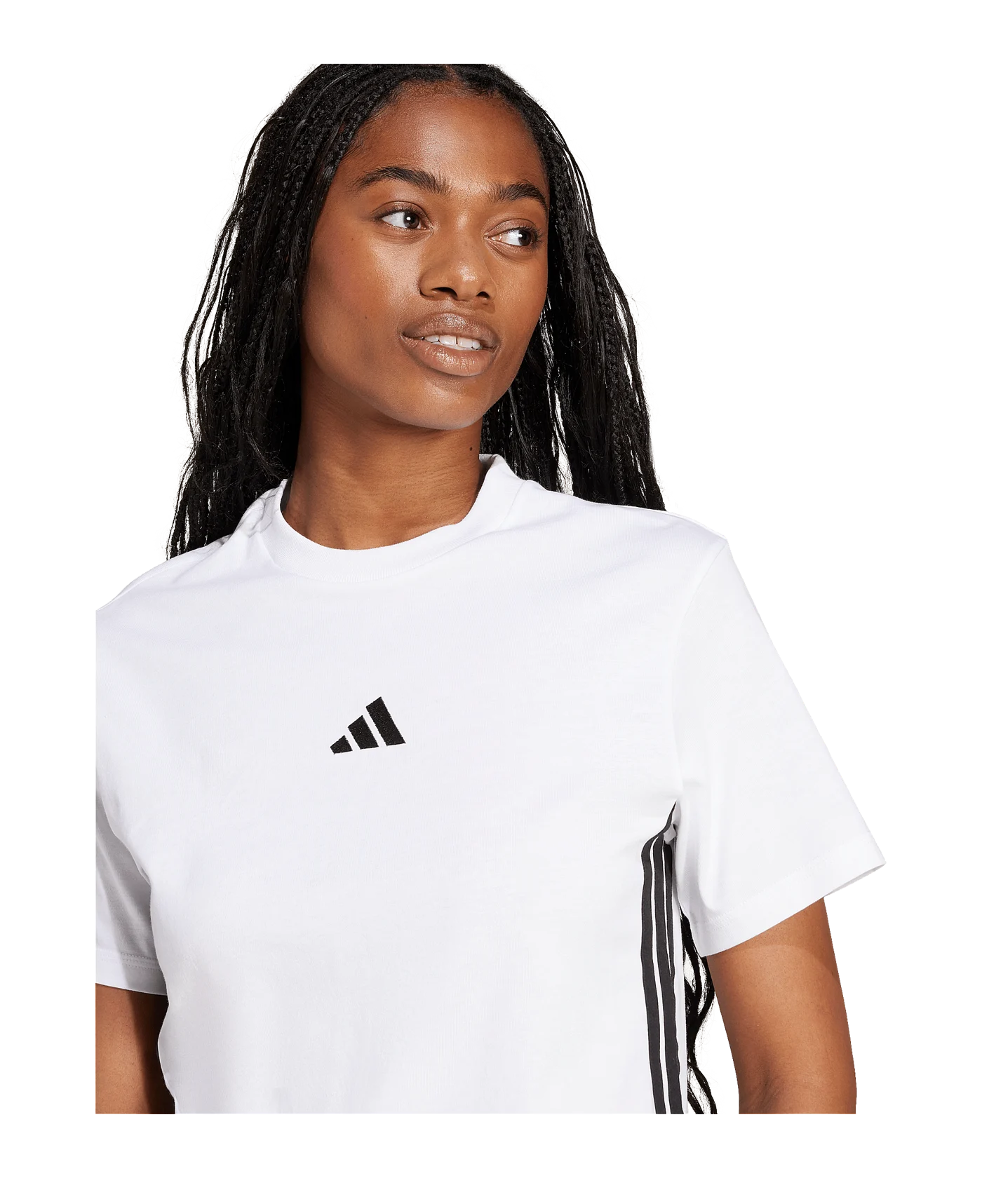 adidas Essentials 3S Cotton T-Shirt Damen Weiss