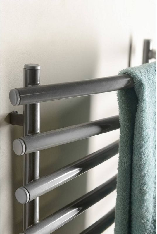 Sapho - Aqualine - Elektrische Handdoekradiator - Zilver - Staal