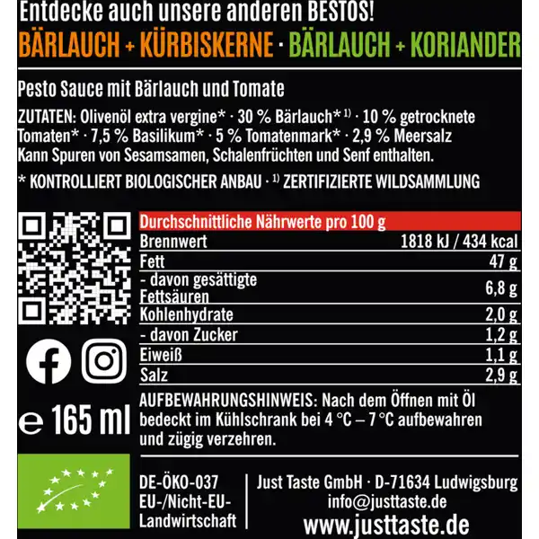Bio Besto Bärlauch + Tomate