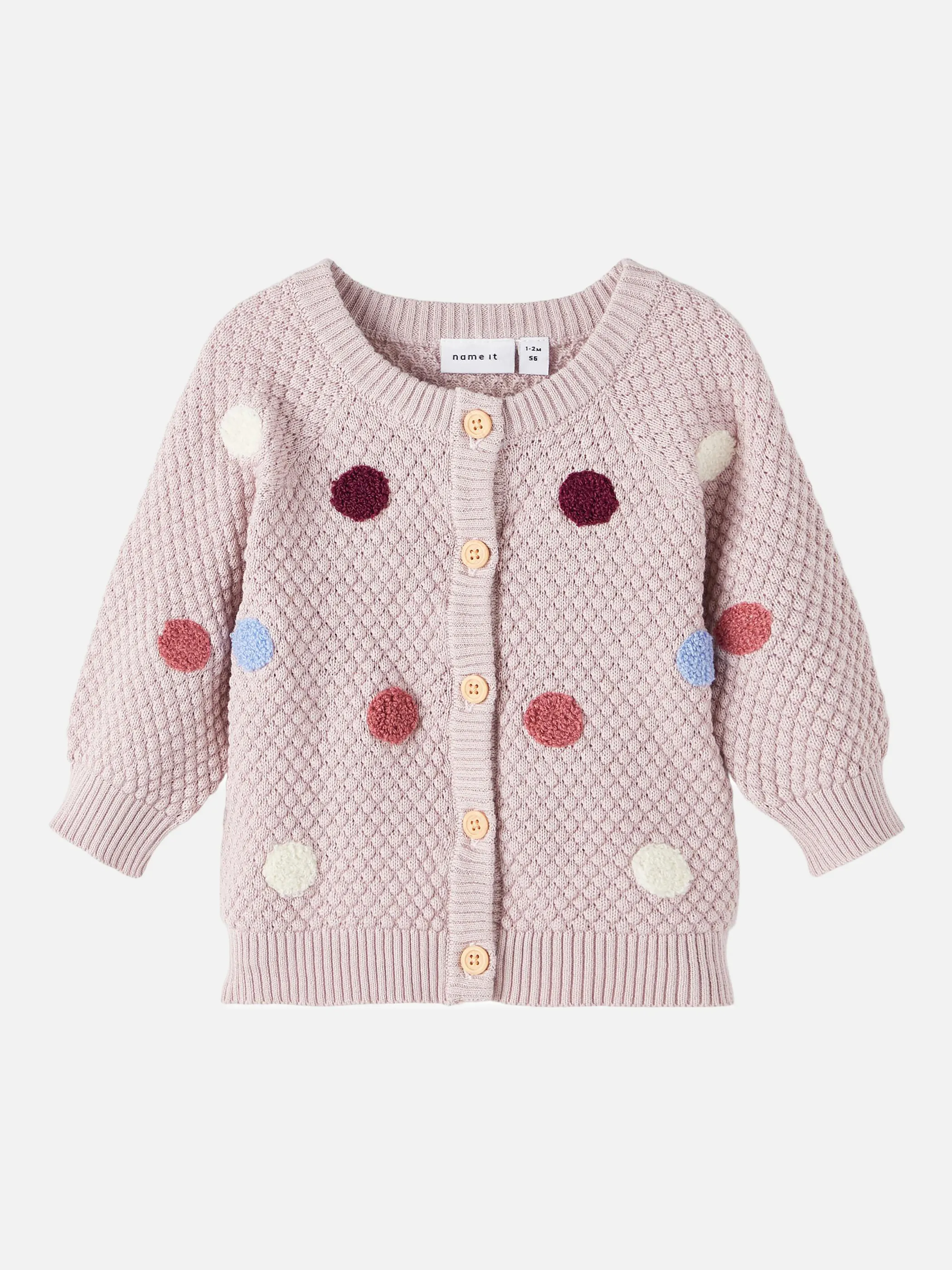 Mädchen Strickjäckchen mit Punkten