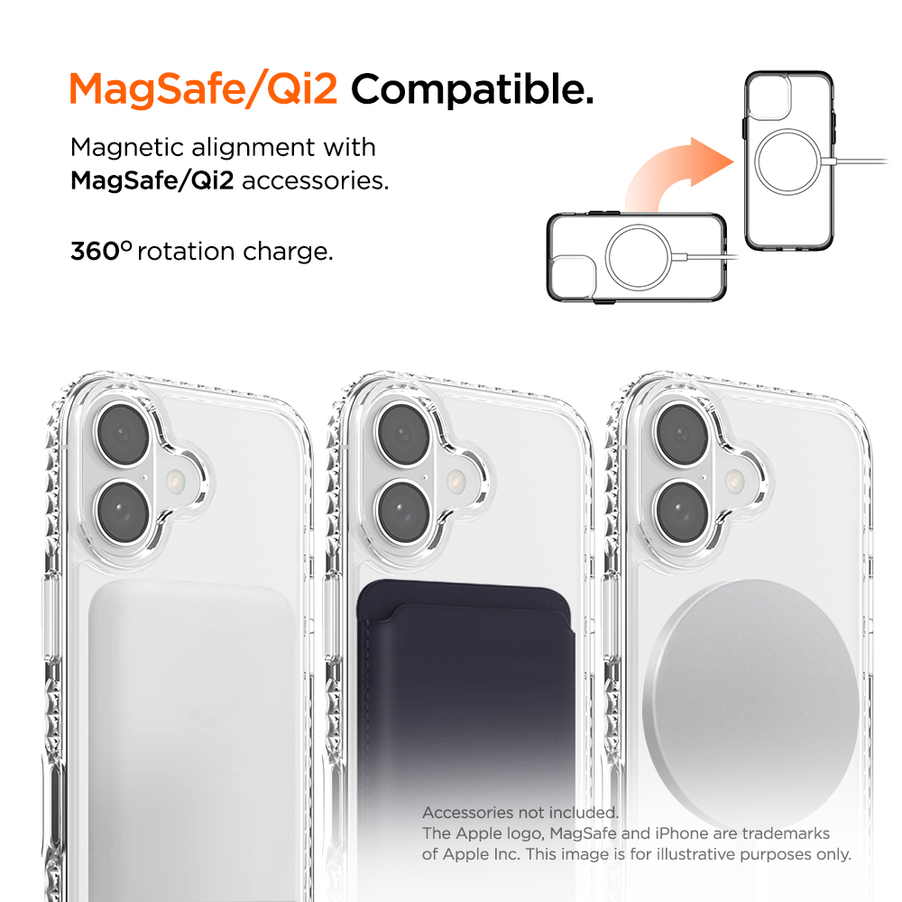 iPhone 17 MagSafe Ice Grip Case Hardcase Schutzhülle (EGCA00884) - Transparent