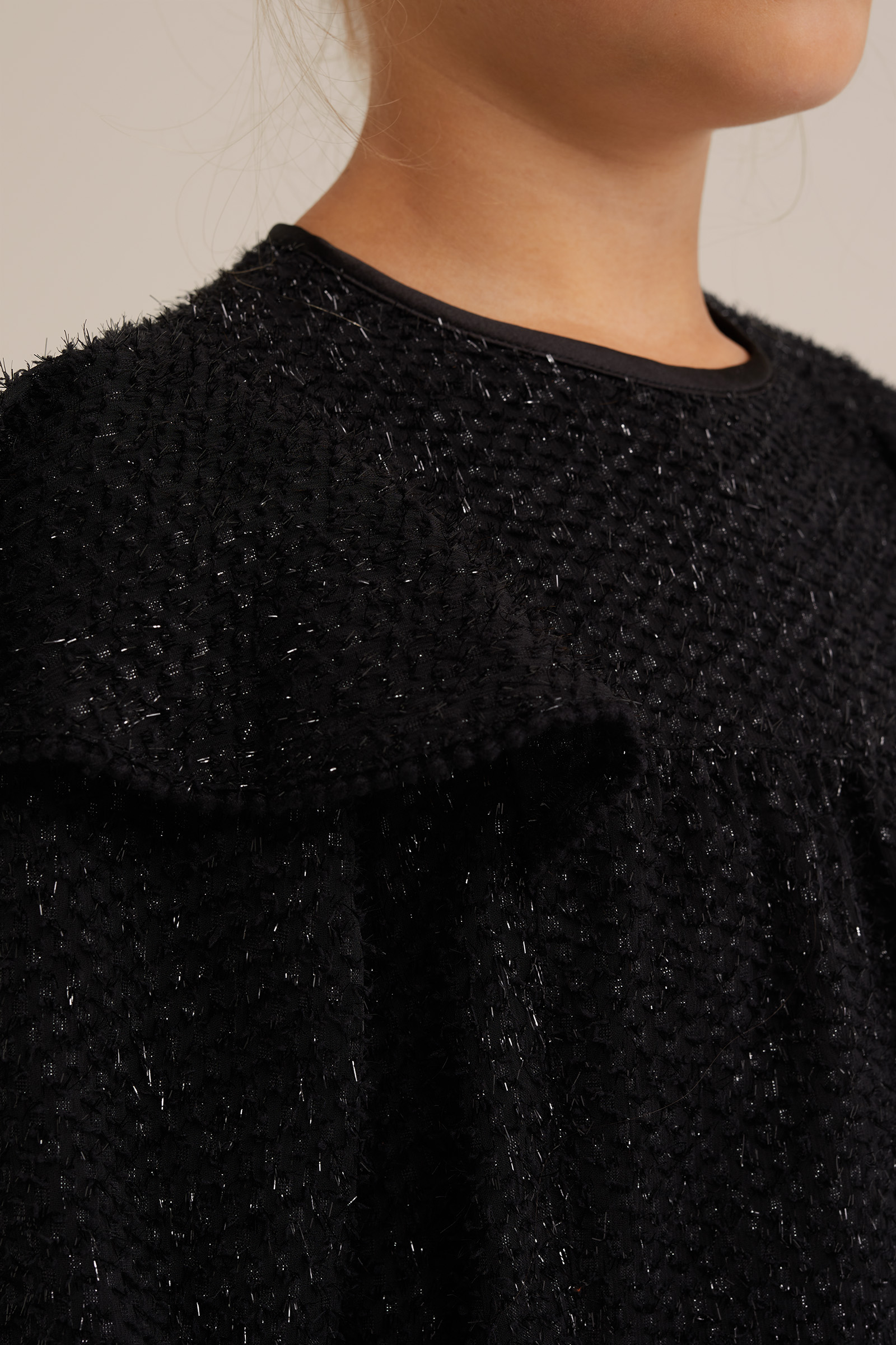 Meisjes blouse met structuur WE Fashion Zwart