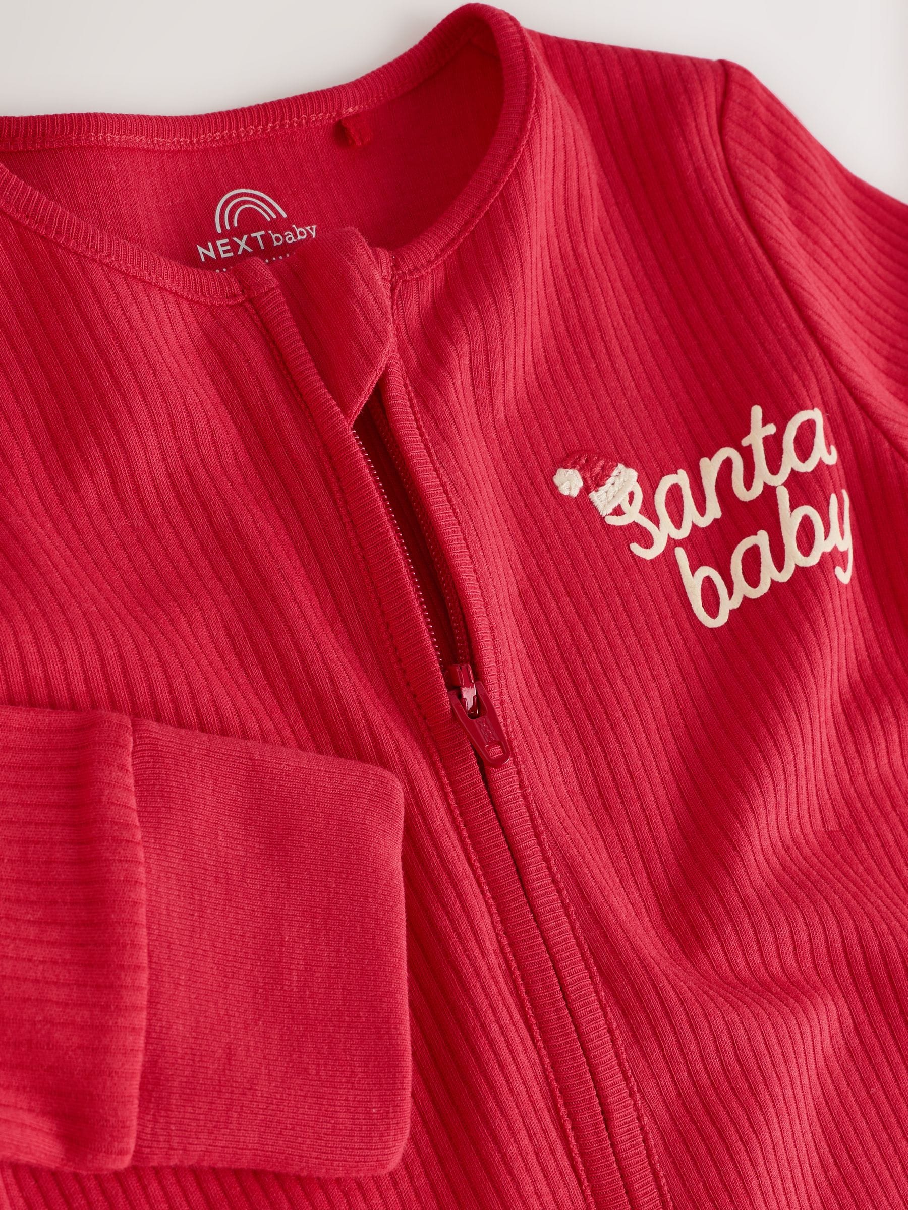 Rood - Baby kerstpyjama met kerstman (0mnd -3jr)