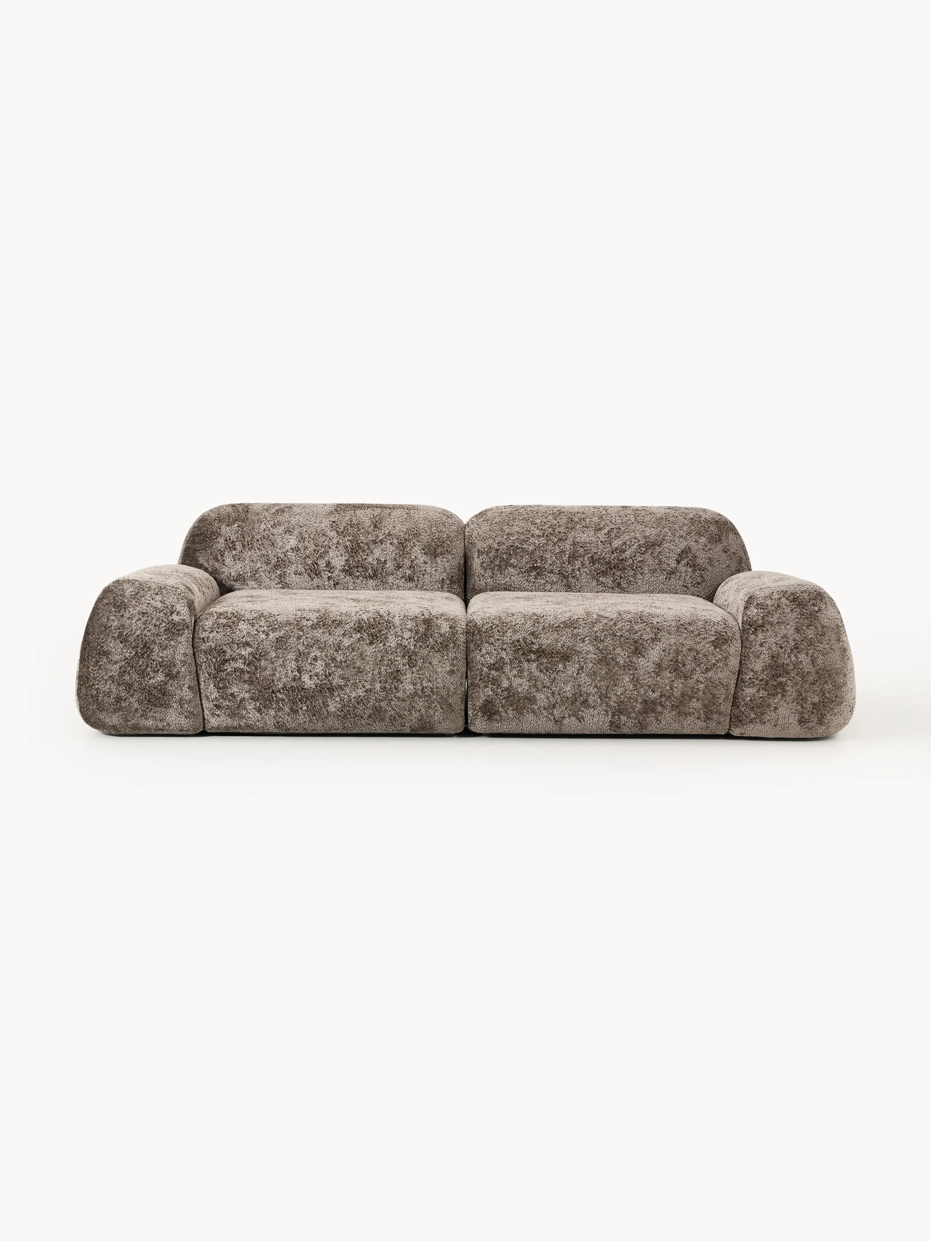 Modulaire bank Wolke (3-zits) van teddy-bouclé
