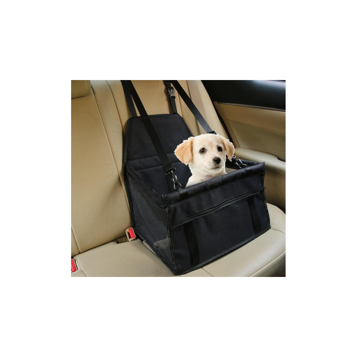Pet car bag, black, small