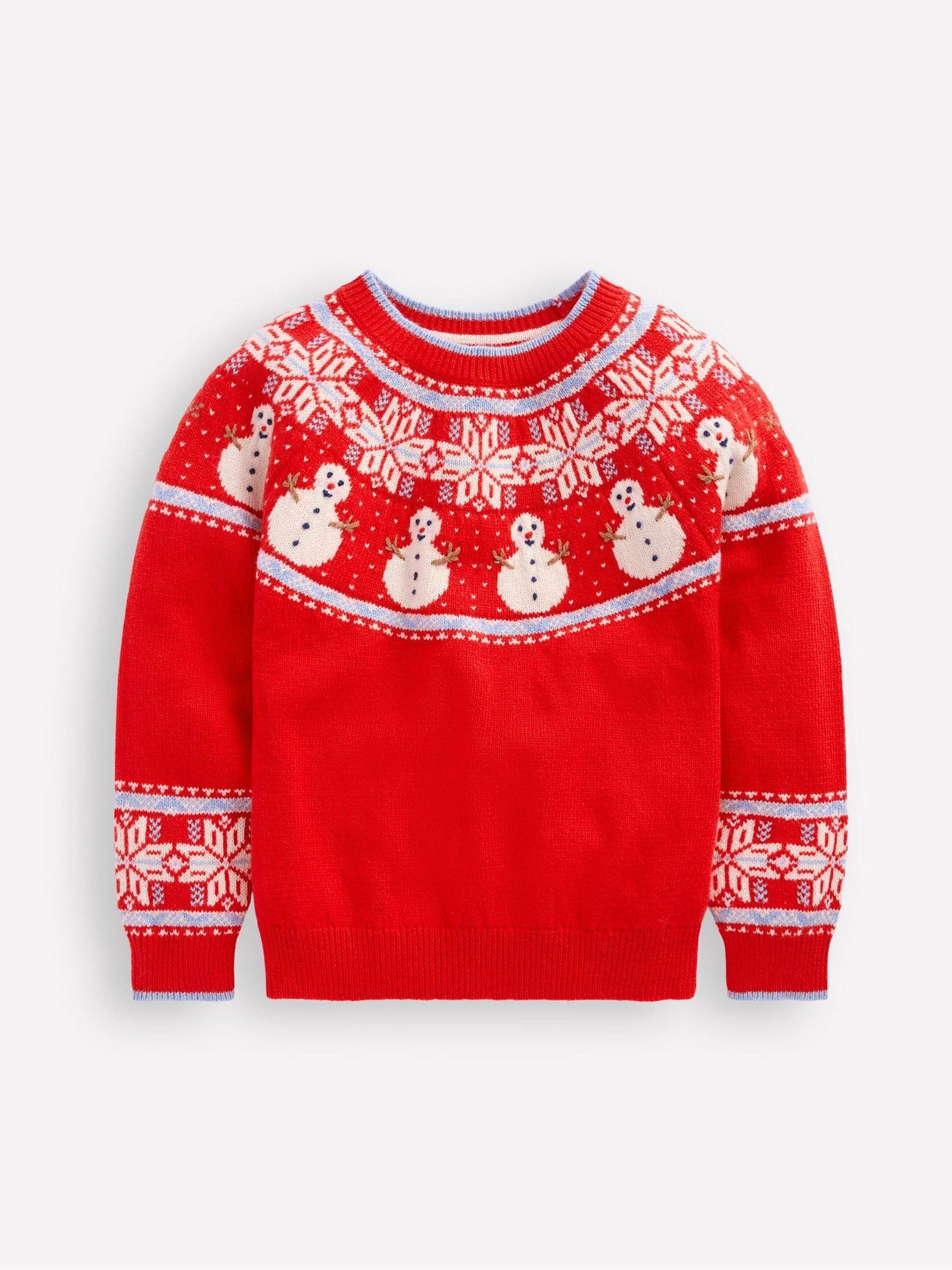 Rood - Boden Fair Isle kersttrui