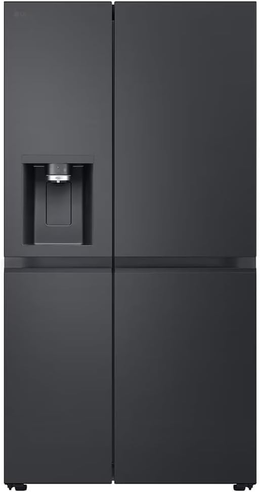 LG GSLE91EVAC Side by Side Kühlschrank, Klasse C, 628 L, Multi-Door Kühlschrank mit Gefrierfach, Eis-, Crushed Ice- Wasserspender mit UVnano, Total NoFrost, Smart Inverter Kompressor, Wi-Fi