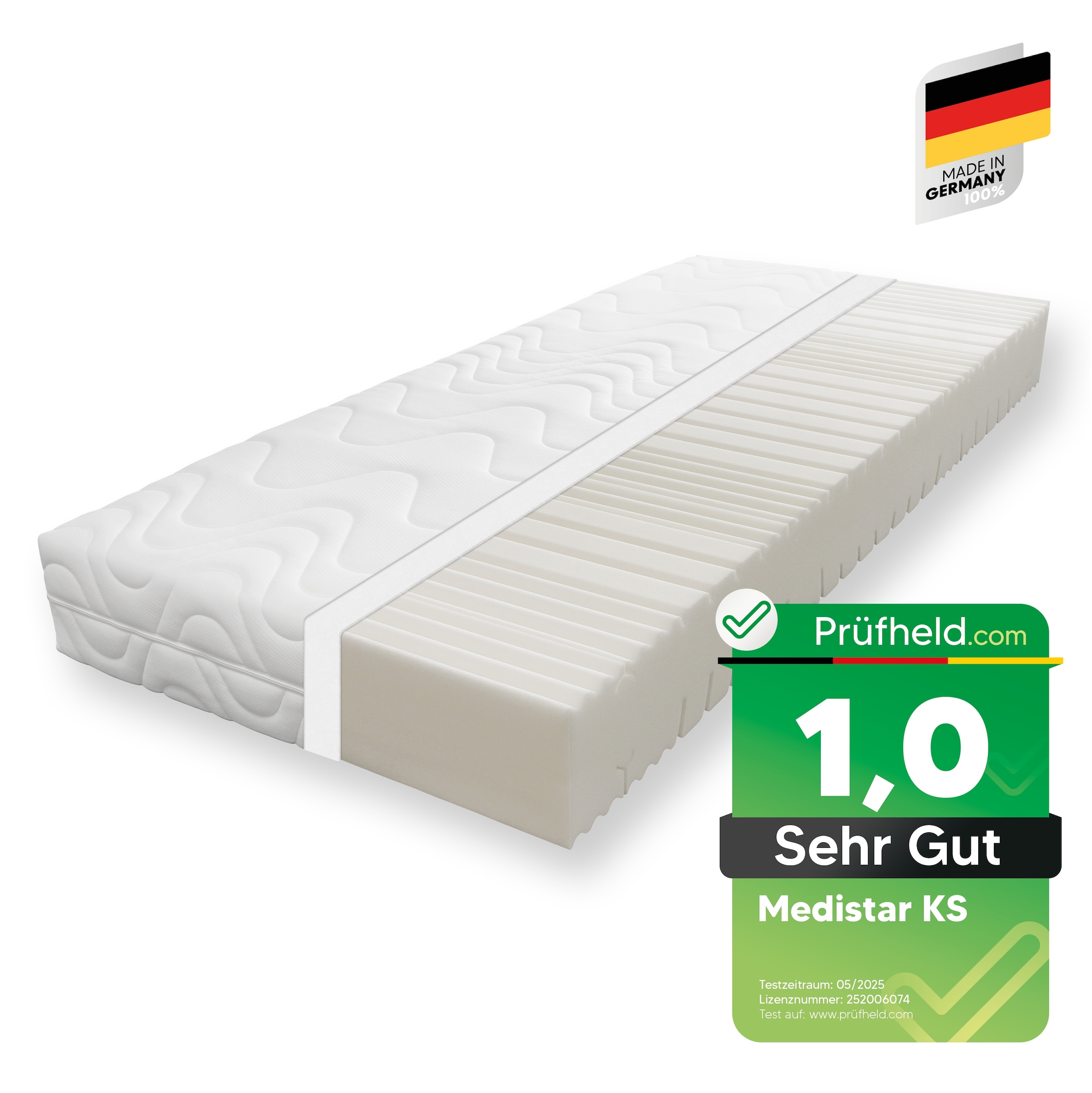 Beco Komfortschaummatratze »Medistar KS, Matratze Kaltschaum-Feeling 90x200 cm, 140x200 cm« 21 cm hoch Raumgewicht: 28 kg/m³ 1 Stk. tlg. Geprüft mit 1,0* 
