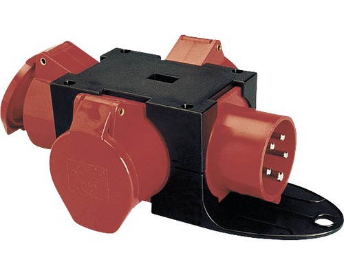 Mobiele kleine verdeeldoos 16A IP44 zwart PCE 9430411