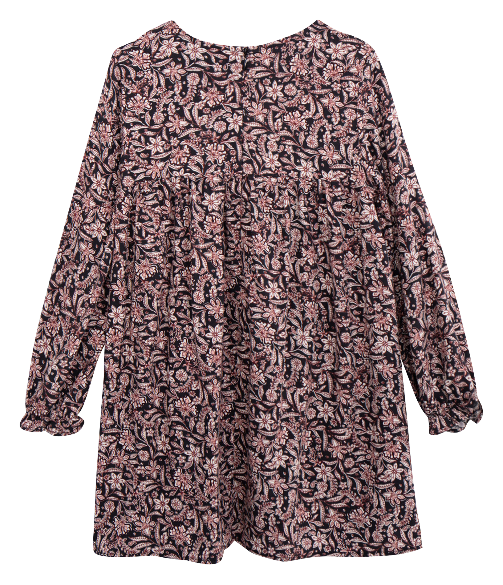 Robe courte imprimée floral | Noir