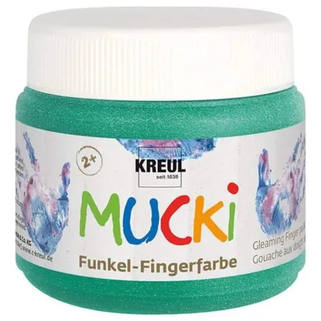 MUCKI Funkel-Fingerfarbe Smaragd-Grün 150 ml