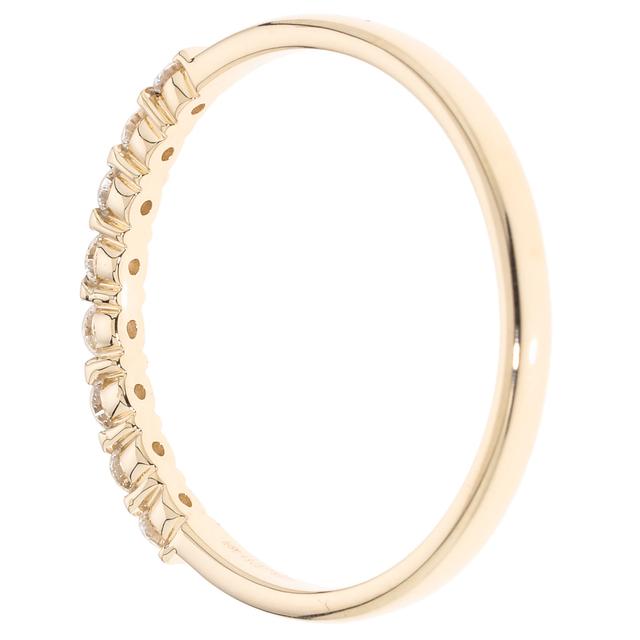 Rivière-Ring, 8 Brillanten, 0,25 ct., SI, Gold 585