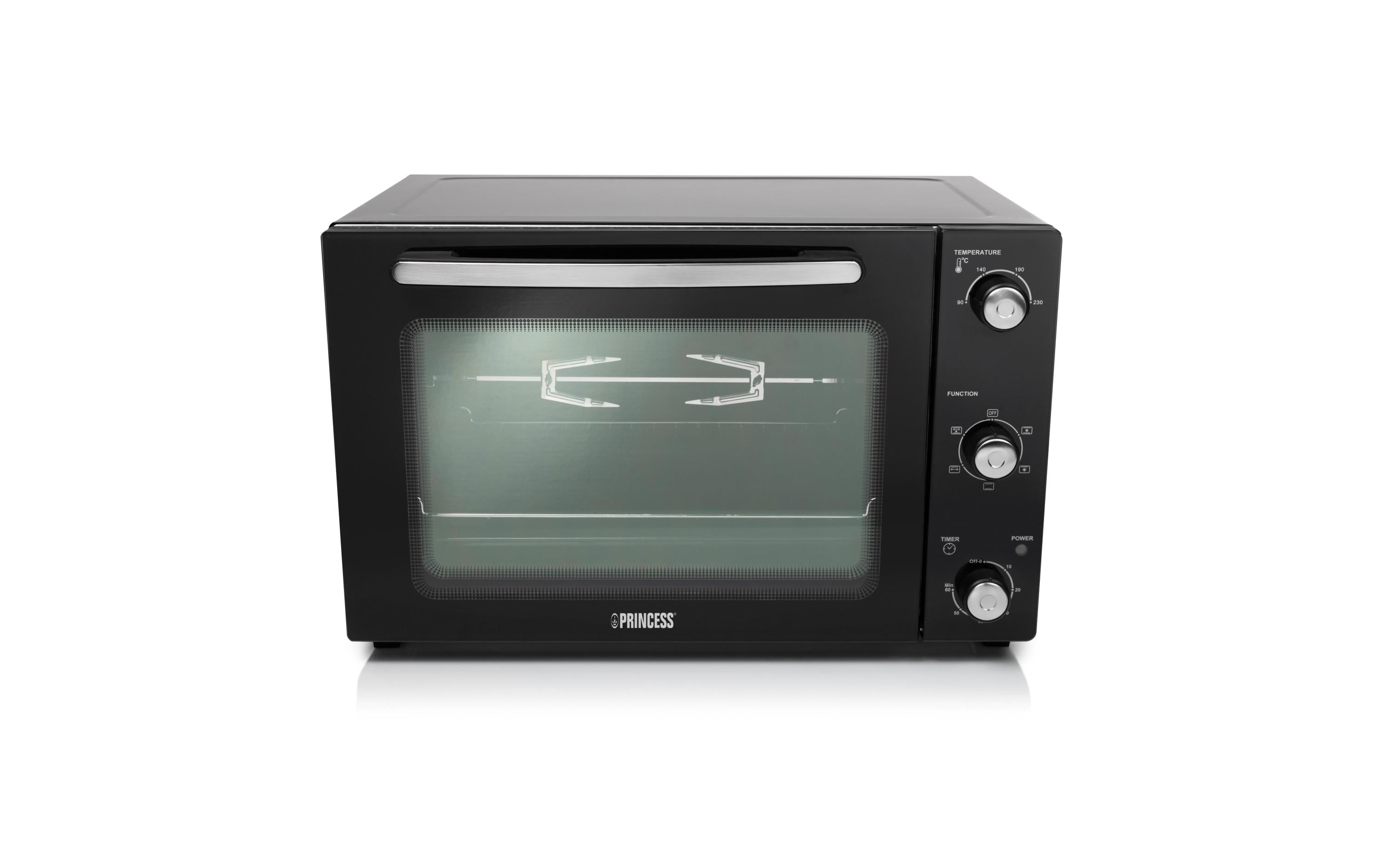 Backofen Deluxe 45 l, Schwarz<br>Kompakter Konvektionsbackofen mit Grill- und Auftaufunktion