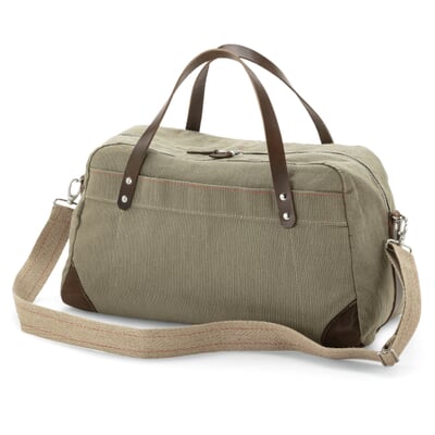 Reisetasche Segeltuch, Grünbeige